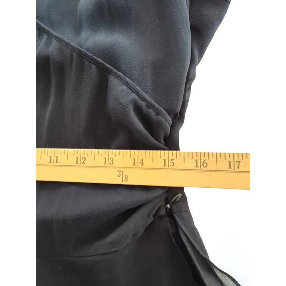 SPENSER JEREMY Womans Top Sz M Whimsigoth Fairy Grunge Romantic Asymmetric Silk - Picture 8 of 10